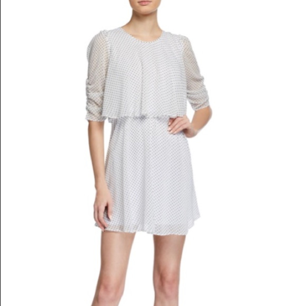 Avec Les Filles White with black polka dots dress